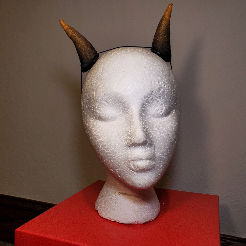 Handmade Black and Gold Horns